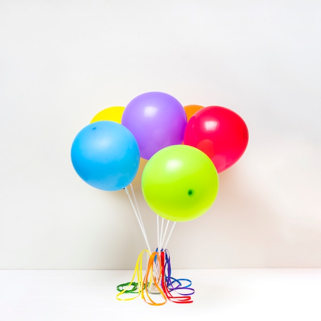 Collection of bright balloons