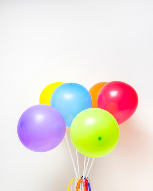 Collection of bright balloons