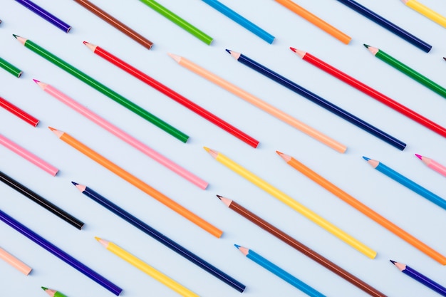 Free photo collection of colored pencils