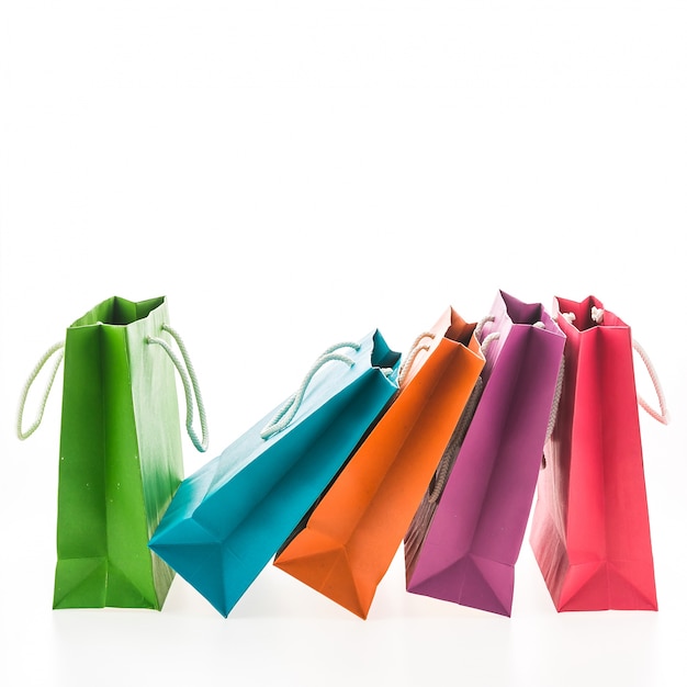 Collection of colorful shopping bags