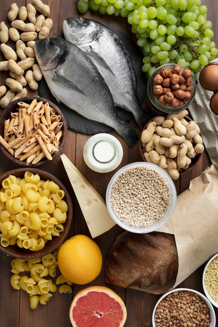 Free Photo collection of common food allergens for people