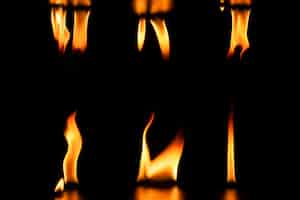 Free photo collection of flames on black background