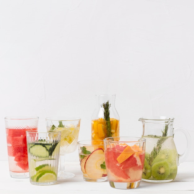 Free photo collection of fresh drinks