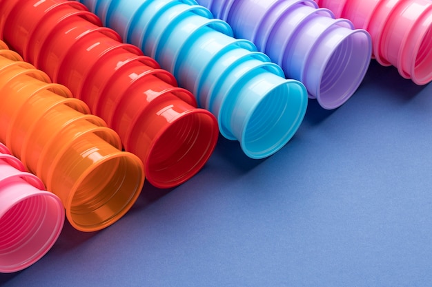 Free photo collection of plastic cups on the table