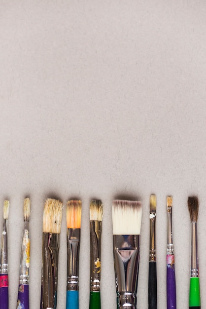 Collection of professional brushes