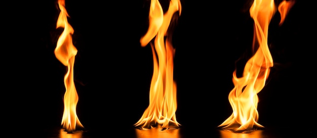 Free photo collection of three flames
