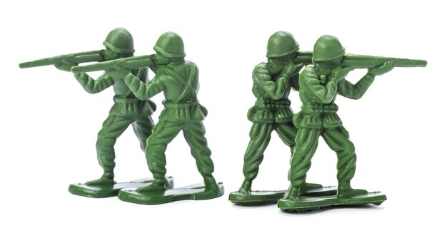 전통적인 장난감 군인의 컬렉션