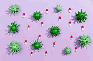 Free photo collection of virus bacteria and pills