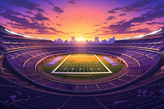 Free photo college football stadium illustration