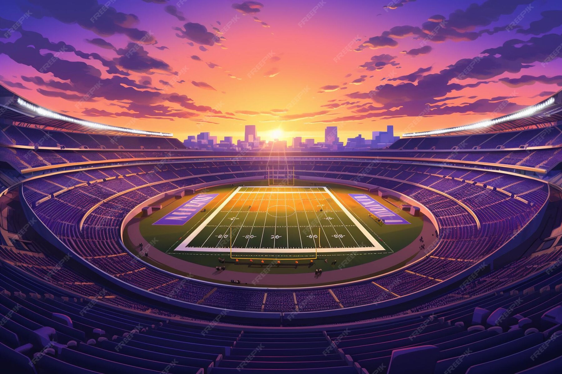 Free AI Image College Football Stadium Illustration free-ai-image-college-football-stadium-illustration