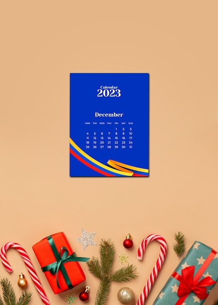 Free photo colombian christmas calendar for 2023