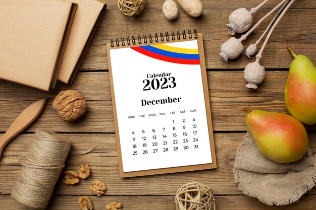 Free photo colombian christmas calendar for 2023