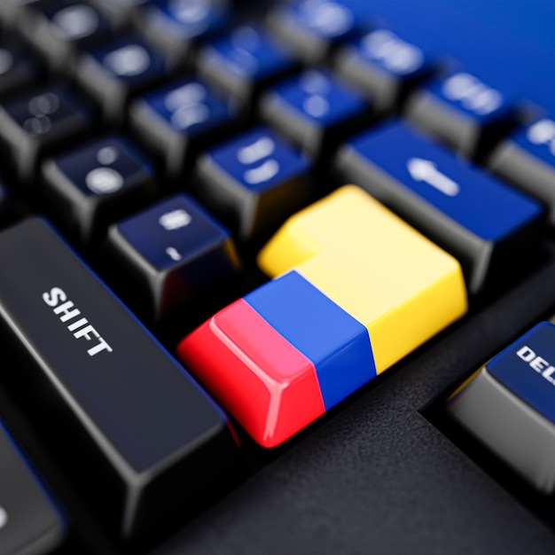 Free photo colombian flag on enter key