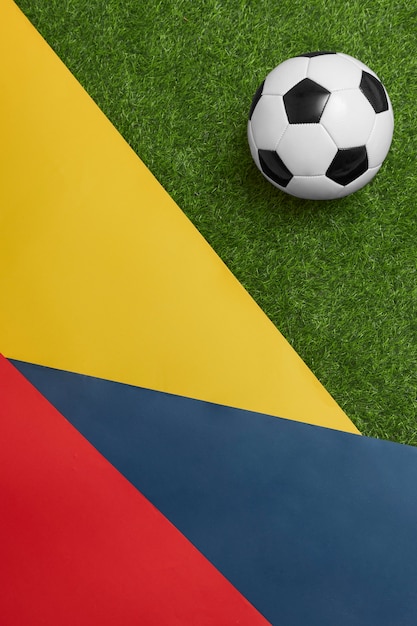 Free photo colombian soccer team concept still life