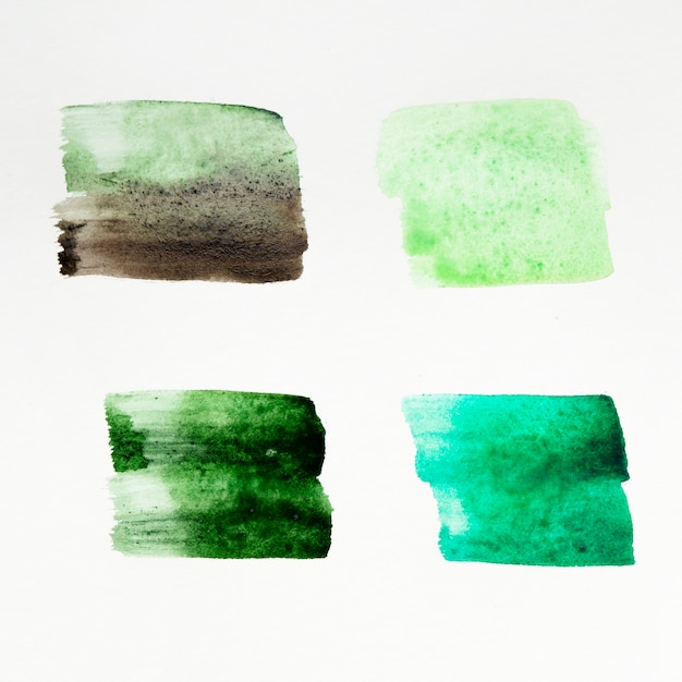 Free photo color palette of watercolor stains