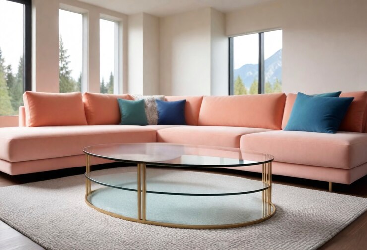 Free Photo color of the year interior design space with furniture and decor