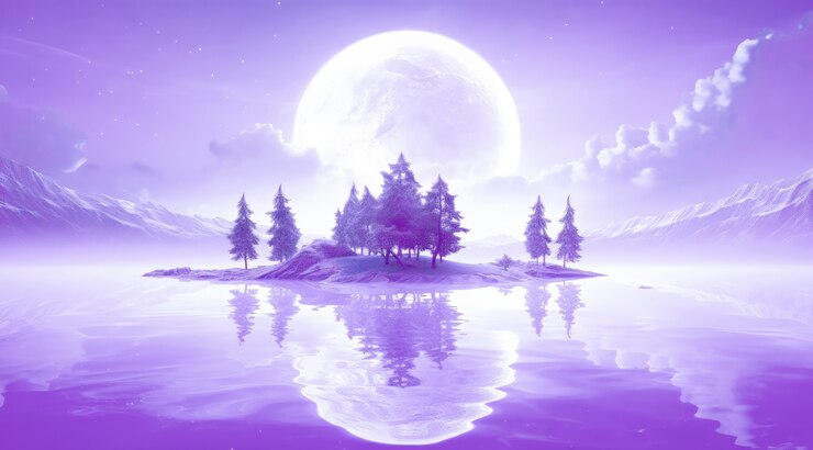 Free Photo color of the year purple tones abstract landscape with fantasy aesthetic