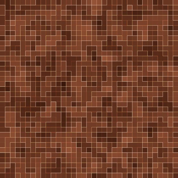Colored ceramic stones. Abstract Smooth Brown Mosiac Texture abstract ceramic mosaic adorned building. Abstract Seamless Pattern.