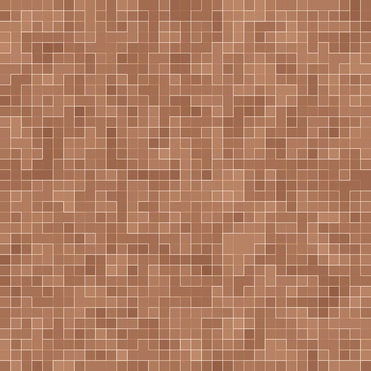 Free Photo colored ceramic stones. abstract smooth brown mosiac texture abstract ceramic mosaic adorned building. abstract seamless pattern.
