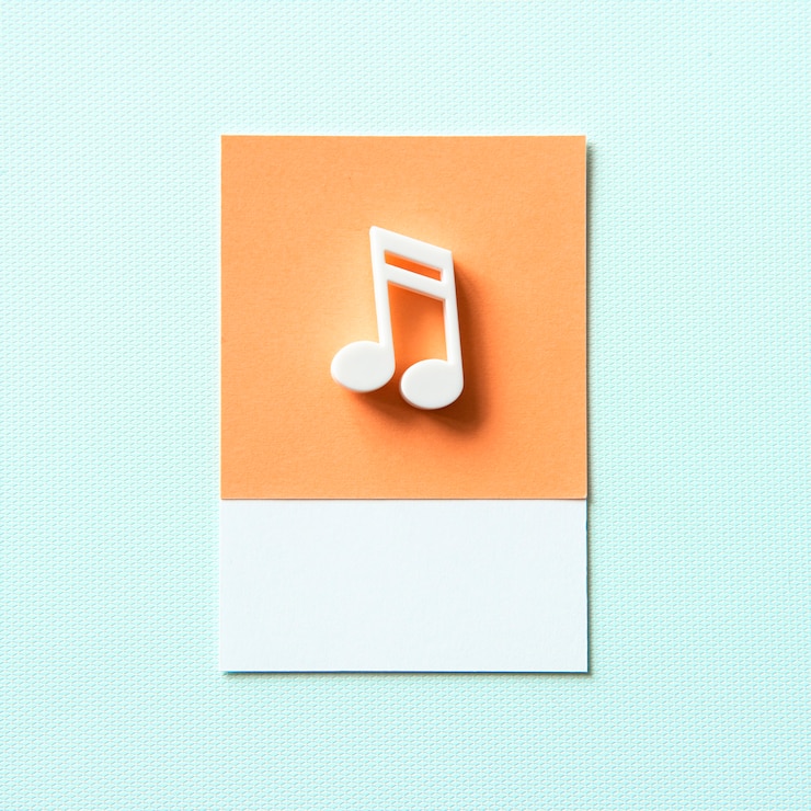 無料Photo 色付きの音符のオーディオシンボル