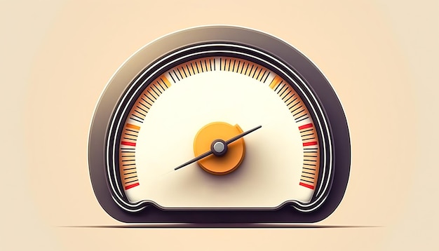 Free photo colored speedometer icon indicating speed generative ai