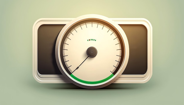 Free photo colored speedometer icon indicating speed generative ai