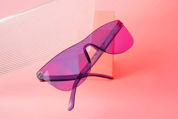 Colored transparent sunglasses  still life