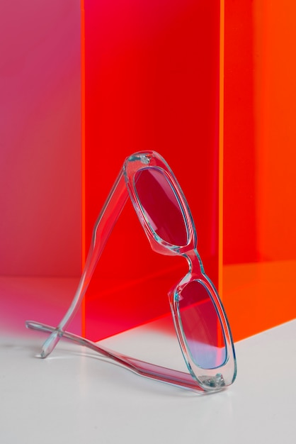 Colored transparent sunglasses  still life