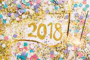 Free photo colorful 2018 background