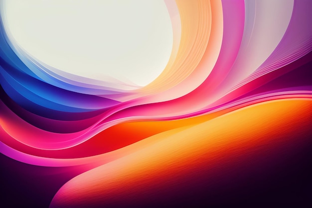 A colorful abstract background with a white circle in the middle.