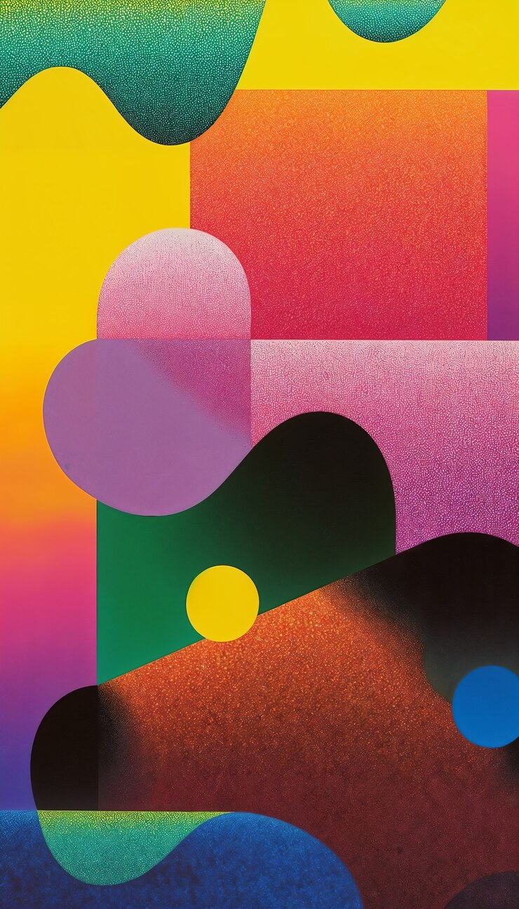 Free Photo colorful abstract geometric wallpaper