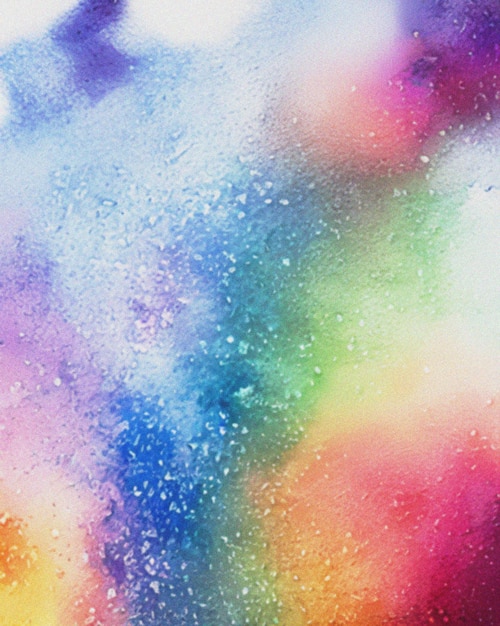 Foto gratuita pittura astratta variopinta con uno sfondo arcobaleno.