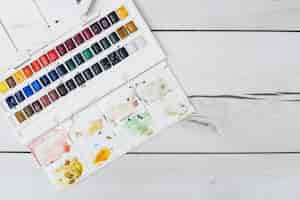 Free photo colorful artist concept with watercolor elements