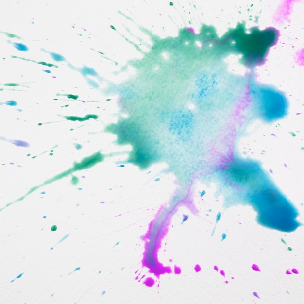 Colorful artistic stains of watercolor splashes