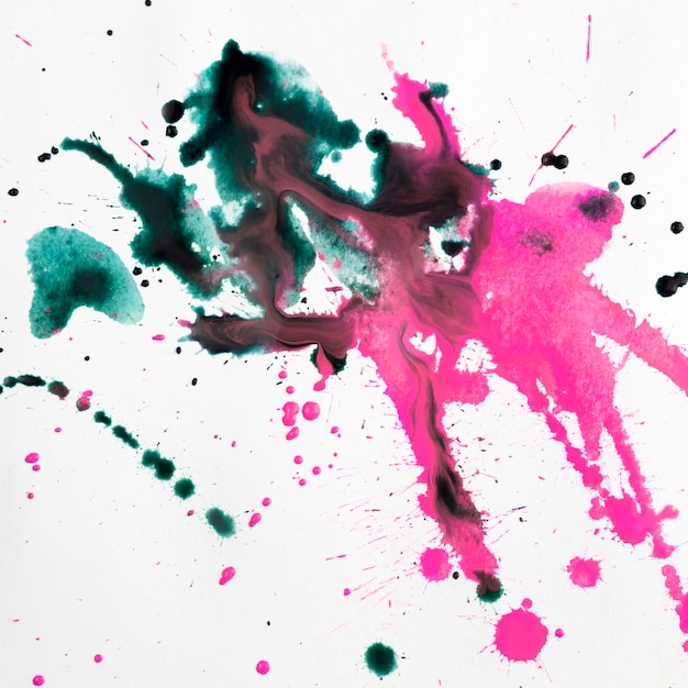 Free photo colorful artistic stains of watercolor splashes