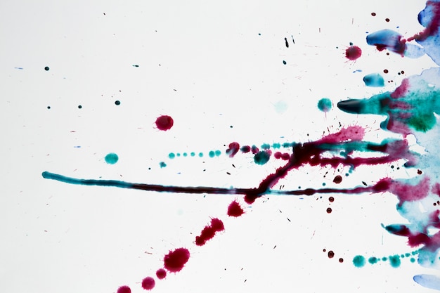 Free photo colorful artistic stains of watercolor splashes