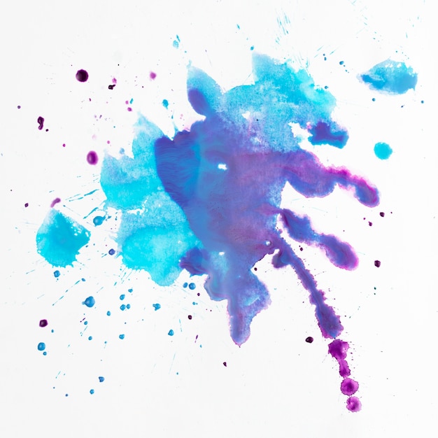 Colorful artistic stains of watercolor splashes