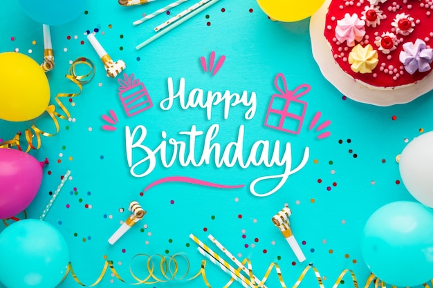 Free photo colorful assortment for birthday party celebration