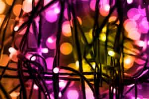 Free photo colorful background of festive lights decoration