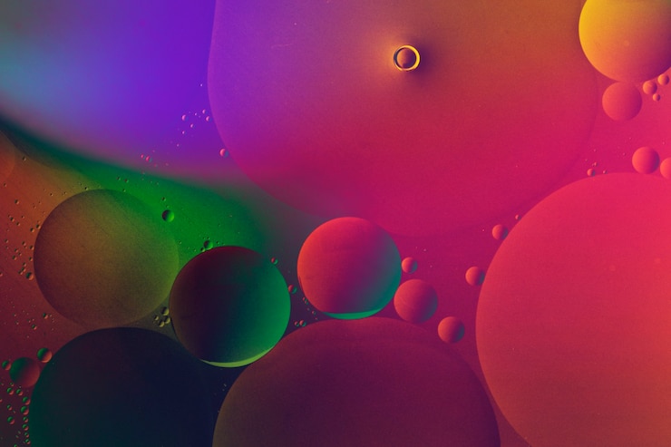 Free Photo colorful background oil bubble texture wallpaper