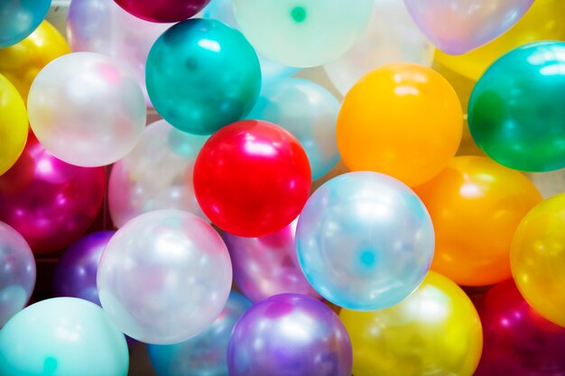 Colorful balloons festive party concept