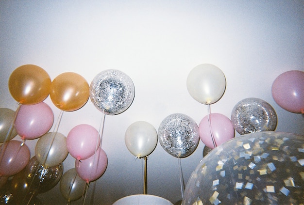 Colorful balloons in a party