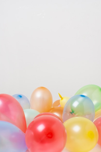 Colorful balloons with copy space