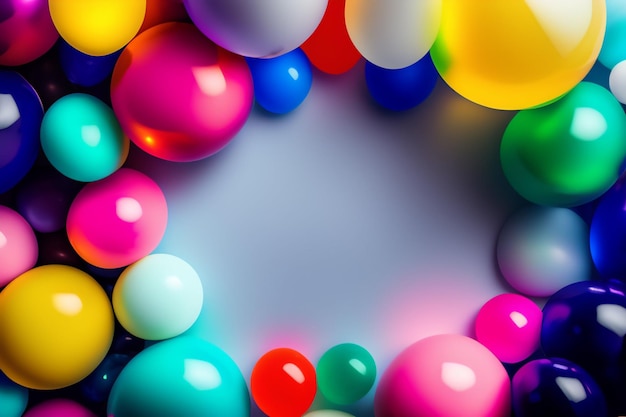 Colorful balls in a circle wallpapers