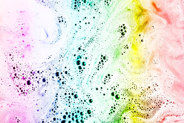 Free photo colorful bath bomb bubble foam background