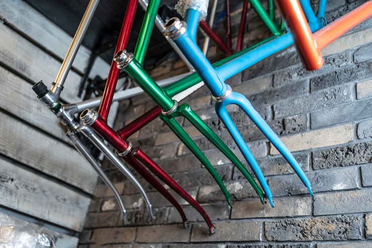 無料Photo カラフルな自転車のピースの配置