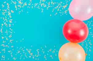 Free photo colorful birthday balloons