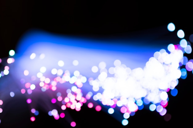 Colorful blurred optical fiber lights