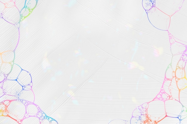 Free photo colorful bubble art frame on white background diy experimental art