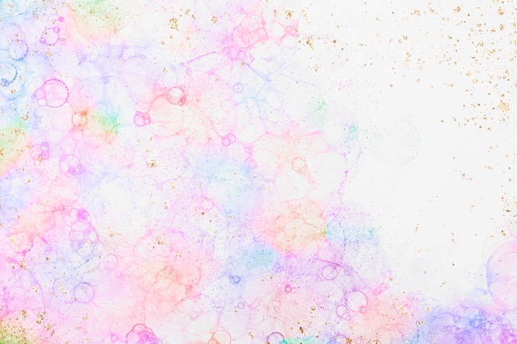 Free Photo colorful bubble art pink background feminine style
